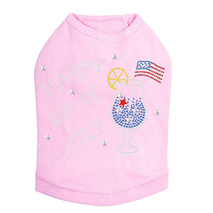 July 4th Cocktail Rhinestone Tank - Many Colors - Posh Puppy Boutique