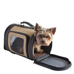 Kelle Carrier - Tan & Black - Posh Puppy Boutique