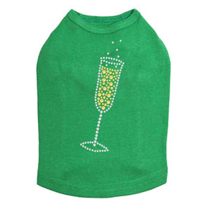 Champagne Flute Rhinestone Tank- Many Colors- Glass Only