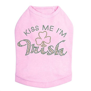 Kiss Me I'm Irish # 1 Rhinestone Dog Tank - Many Colors - Posh Puppy Boutique