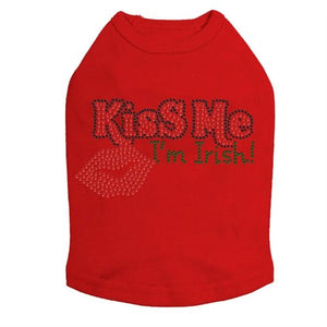 Kiss Me I'm Irish # 2 Rhinestone Dog Tank - Many Colors - Posh Puppy Boutique