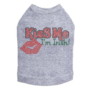 Kiss Me I'm Irish # 2 Rhinestone Dog Tank - Many Colors - Posh Puppy Boutique