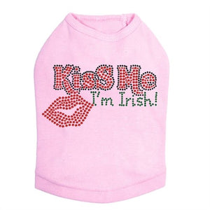 Kiss Me I'm Irish # 2 Rhinestone Dog Tank - Many Colors - Posh Puppy Boutique