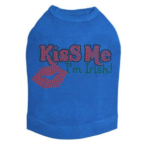 Kiss Me I'm Irish # 2 Rhinestone Dog Tank - Many Colors - Posh Puppy Boutique