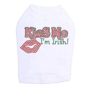 Kiss Me I'm Irish # 2 Rhinestone Dog Tank - Many Colors - Posh Puppy Boutique