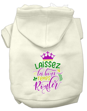 Laissez Les Bons Temps Rouler Screen Print Mardi Gras Dog Hoodie in Many Colors - Posh Puppy Boutique