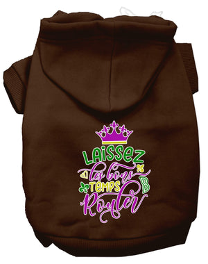 Laissez Les Bons Temps Rouler Screen Print Mardi Gras Dog Hoodie in Many Colors - Posh Puppy Boutique