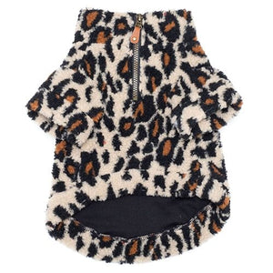 Leopard Sherpa 1/4 Zip Pullover - Posh Puppy Boutique