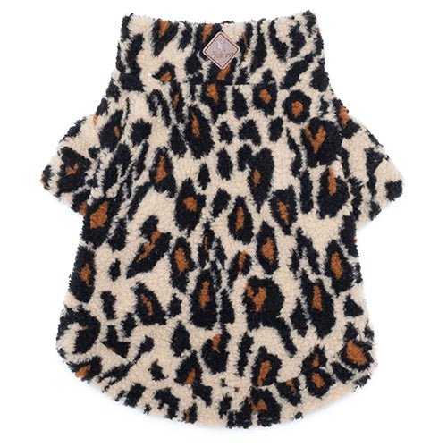 Leopard Sherpa 1/4 Zip Pullover