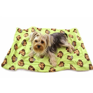 Lime Green Silly Monkey Ultra - Plush Blanket - Posh Puppy Boutique