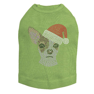 Chihuahua Face with Santa Hat Dog Tank - Many Colors - Posh Puppy Boutique