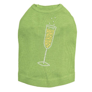 Champagne Flute Rhinestone Tank- Many Colors- Glass Only