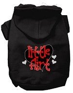 Little Flirt Screen Print Dog Hoodie in Many Colors - Posh Puppy Boutique