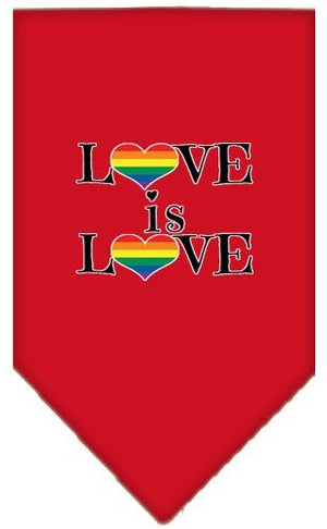 Love is Love Screen Print Bandana in Many Colors - Posh Puppy Boutique