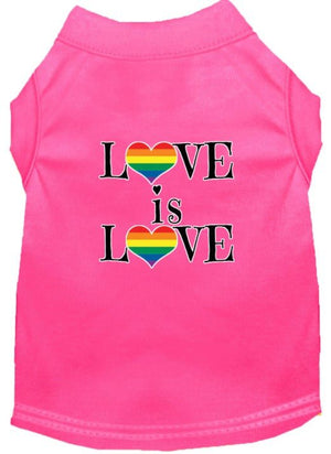 Love is Love Screen Print Dog Shirt in Many Colors - Posh Puppy Boutique