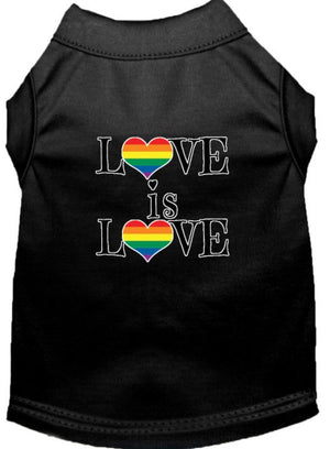 Love is Love Screen Print Dog Shirt in Many Colors - Posh Puppy Boutique