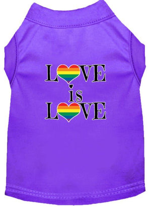 Love is Love Screen Print Dog Shirt in Many Colors - Posh Puppy Boutique