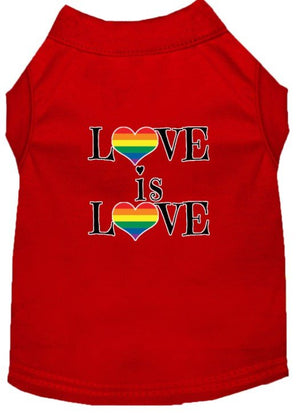 Love is Love Screen Print Dog Shirt in Many Colors - Posh Puppy Boutique