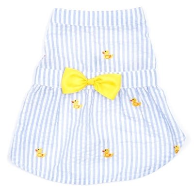 Lt. Blue Stripe Rubber Duck Dress