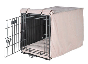 Luxury Crate Cover Blush Microvelvet - Posh Puppy Boutique