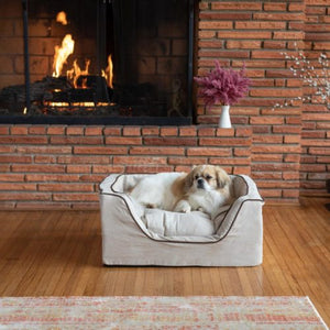 Luxury Square Dog Bed With Microsuede in Many Colors - Posh Puppy Boutique