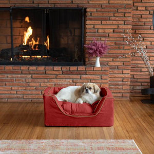 Luxury Square Dog Bed With Microsuede in Many Colors - Posh Puppy Boutique