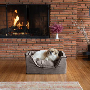 Luxury Square Dog Bed With Microsuede in Many Colors - Posh Puppy Boutique