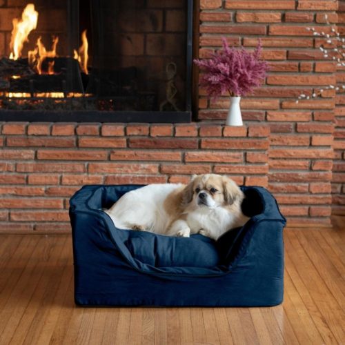 Luxury Square Dog Bed With Microsuede in Many Colors