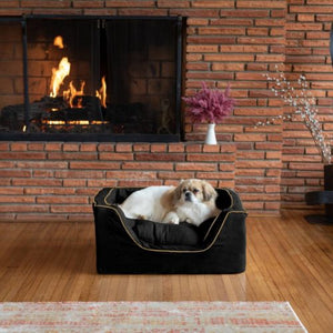 Luxury Square Dog Bed With Microsuede in Many Colors - Posh Puppy Boutique