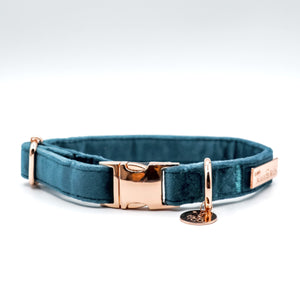 Maggie and Co. Velvet Collection: "The Peacock" Collar - Posh Puppy Boutique