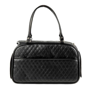 Marlee 2 Black Quilted Carrier - Posh Puppy Boutique