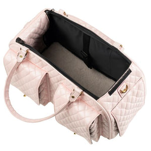 Marlee 2 Pink Quilted Carrier - Posh Puppy Boutique