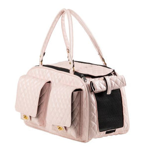 Marlee 2 Pink Quilted Carrier - Posh Puppy Boutique