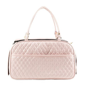 Marlee 2 Pink Quilted Carrier - Posh Puppy Boutique