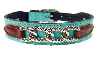 Mayfair Collar in Turquoise & Chocolate