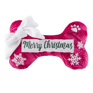 Merry Christmas Puppermint Bone Toy - Posh Puppy Boutique