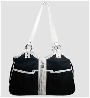 Metro Carrier - Black & White Tassel - Posh Puppy Boutique