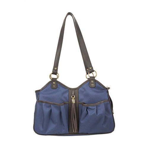 Metro Couture Navy With Brown Leather Trim & Tassel