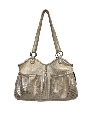 Metro - Gold Croc with Tassel - Posh Puppy Boutique