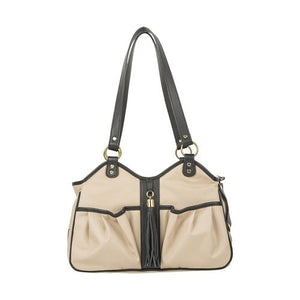 Metro Khaki Metro Couture with Black Leather Trim & Tassel - Posh Puppy Boutique