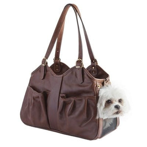 METRO Toffee Brown Carrier - Genuine Italian Leather - Posh Puppy Boutique