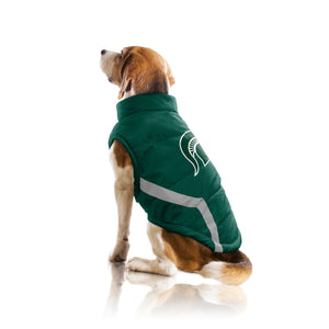 Michigan State Spartans Pet Puffer Vest - Posh Puppy Boutique