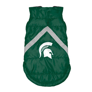 Michigan State Spartans Pet Puffer Vest - Posh Puppy Boutique