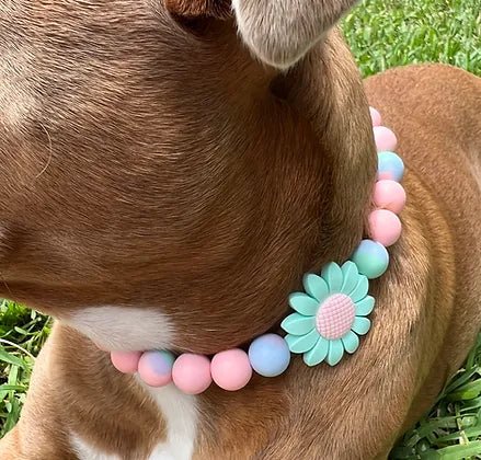 Beaded Dog selling Collar with Rhodonite, Bronzite, and Peridot