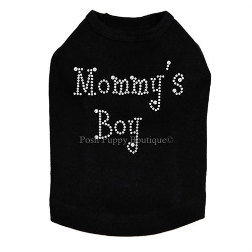 Mommy's Boy Rhinestone Dog Tank- Many Colors