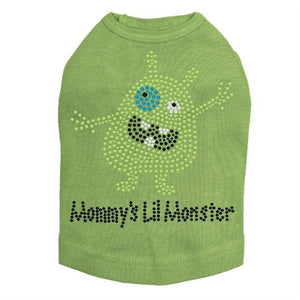 Mommy's Lil Monster Green Rhinestone Dog Tank - Many Colors - Posh Puppy Boutique