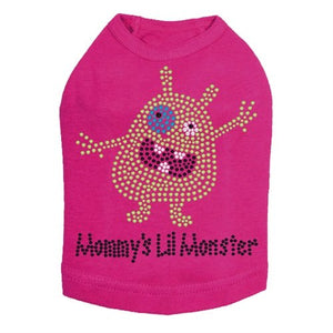 Mommy's Lil Monster Green Rhinestone Dog Tank - Many Colors - Posh Puppy Boutique