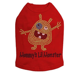 Mommy's Lil Monster Green Rhinestone Dog Tank - Many Colors - Posh Puppy Boutique