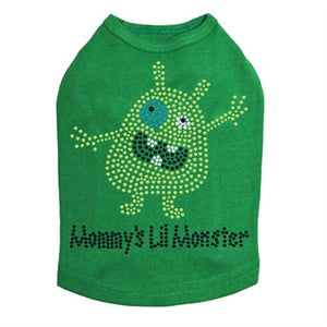 Mommy's Lil Monster Green Rhinestone Dog Tank - Many Colors - Posh Puppy Boutique