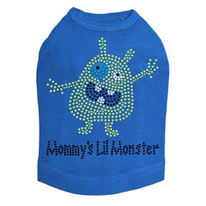 Mommy's Lil Monster Green Rhinestone Dog Tank - Many Colors - Posh Puppy Boutique